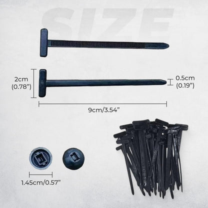 Zip String Wire Lock - Nylon Cable Tie (Pack of 50Pcs)